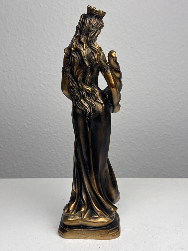 Sculpture de Fortuna – Déesse de la Chance et de la Richesse (Laiton Patiné Noir)