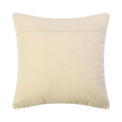 Coussin Beige Scène Forestière avec Cerf et Biche (Imprimé et Brodé)