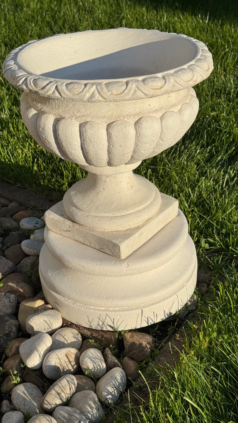 Paire de 2 Socles Ronds de Jardin (Bases pour Statues)