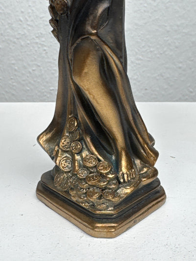 Sculpture de Fortuna – Déesse de la Chance et de la Richesse (Petite, Laiton Patiné Noir)