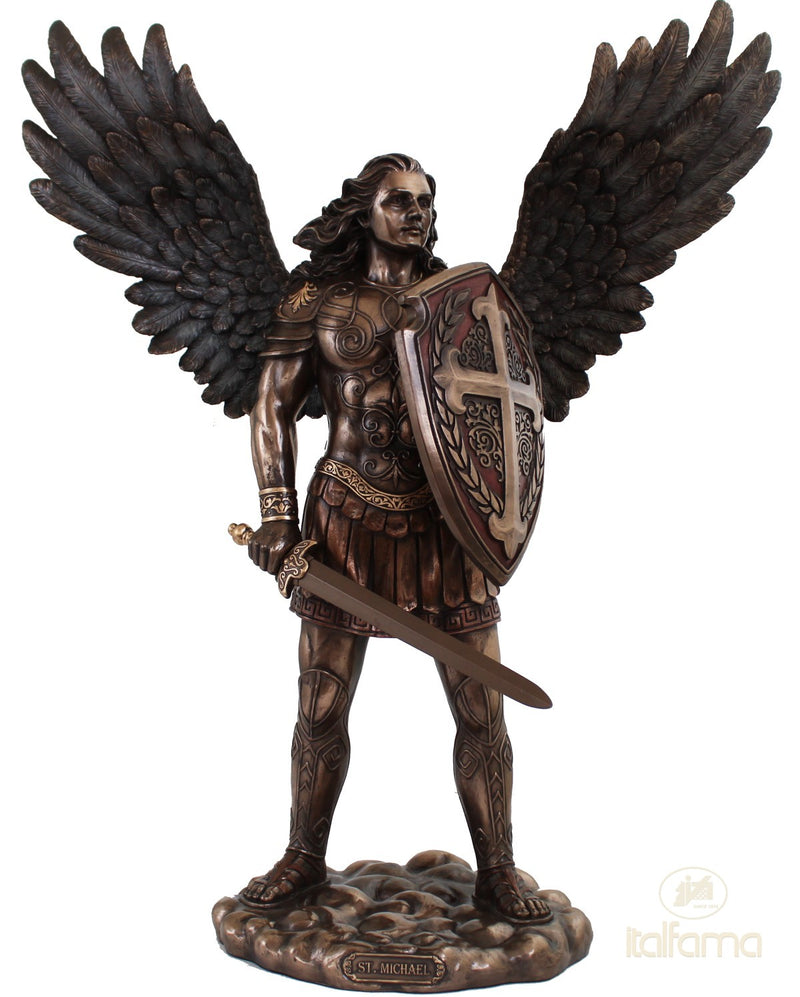 Statue Saint Michel Archange - Défenseur du Ciel (Bronze coulé à froid)