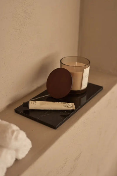 Plateau en Marbre Noir (Moyen)