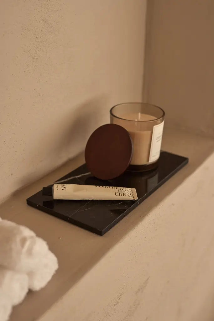 Plateau en Marbre Noir (Moyen)