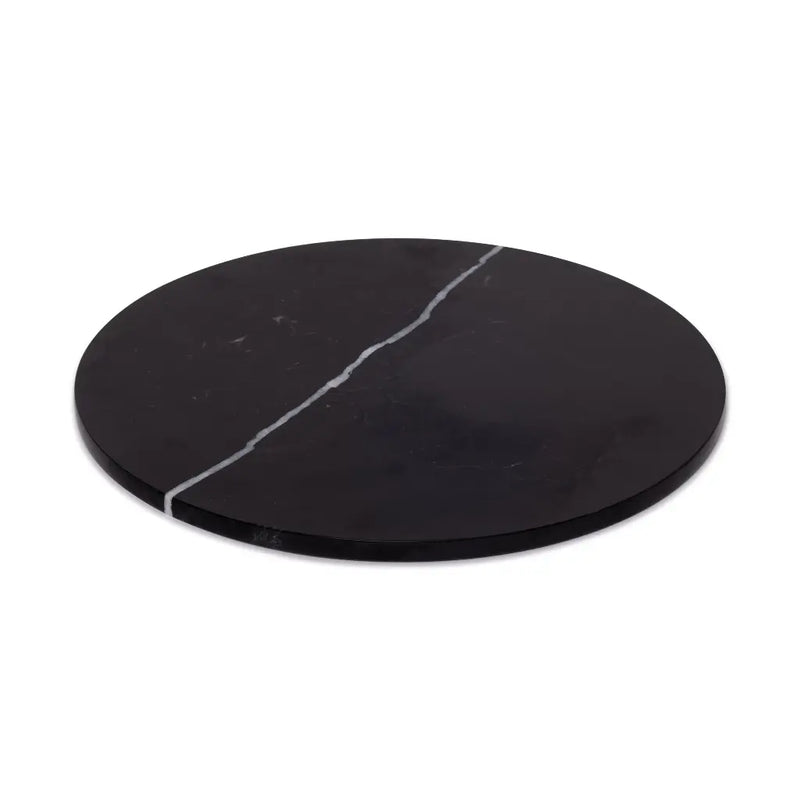 Plateau Rond en Marbre (Noir)
