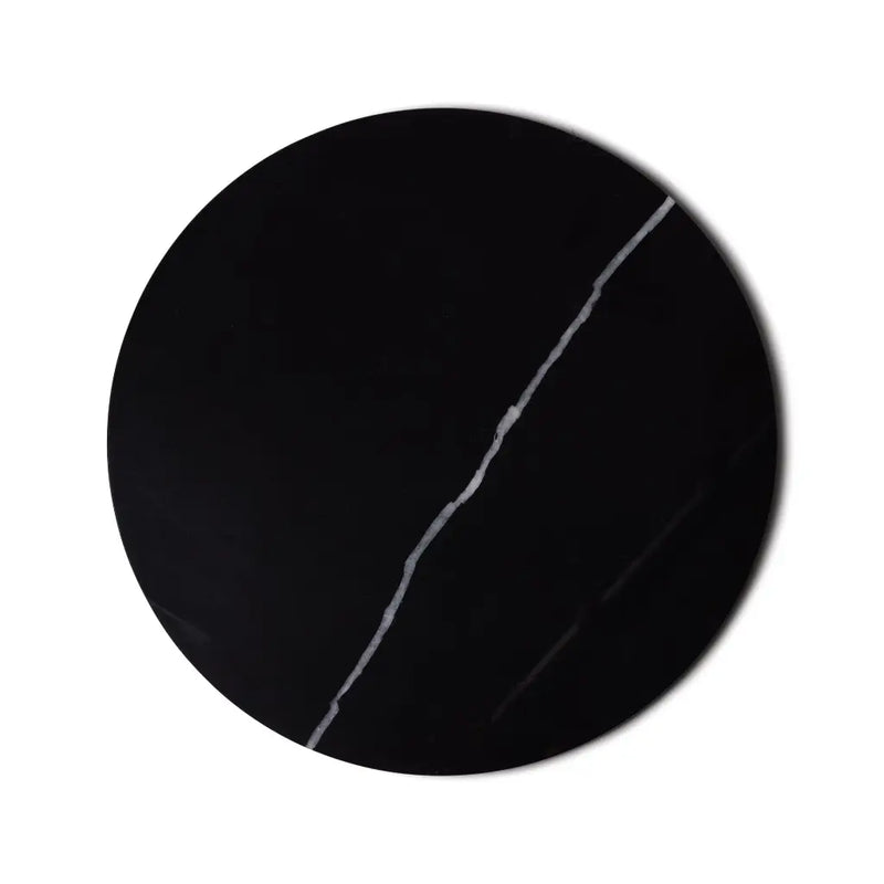 Plateau Rond en Marbre (Noir)