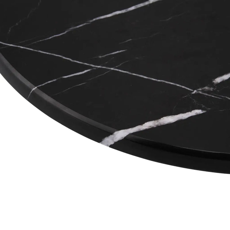 Plateau Rond en Marbre (Noir)