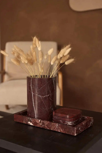 Vase / Rafraîchisseur de Bouteille en Marbre Rouge