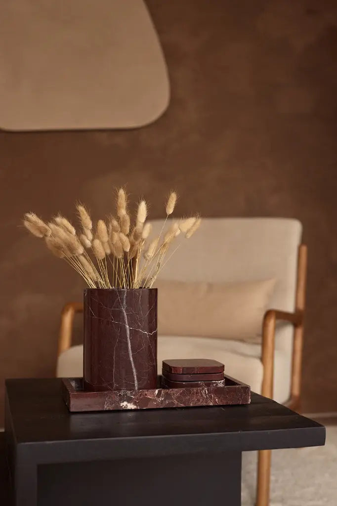 Vase / Rafraîchisseur de Bouteille en Marbre Rouge