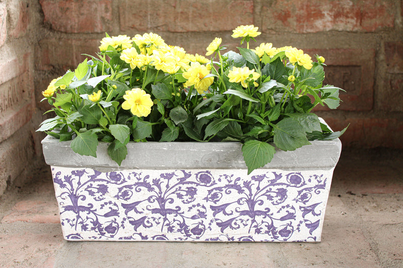 Jardiniere Rectangulaire Bleue Mediterraneenne