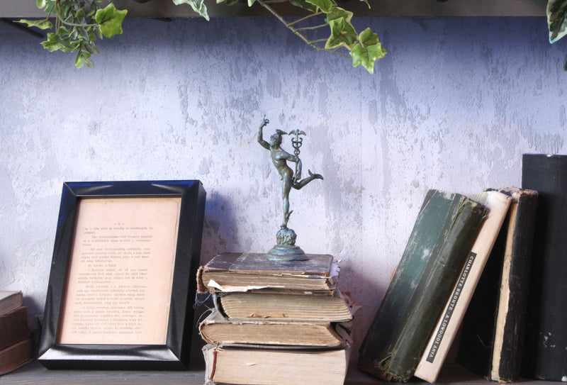 Statuette Mercure par Jean Bologne - bronze vert