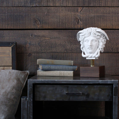 Statue Tête de Méduse - sculpture en marbre