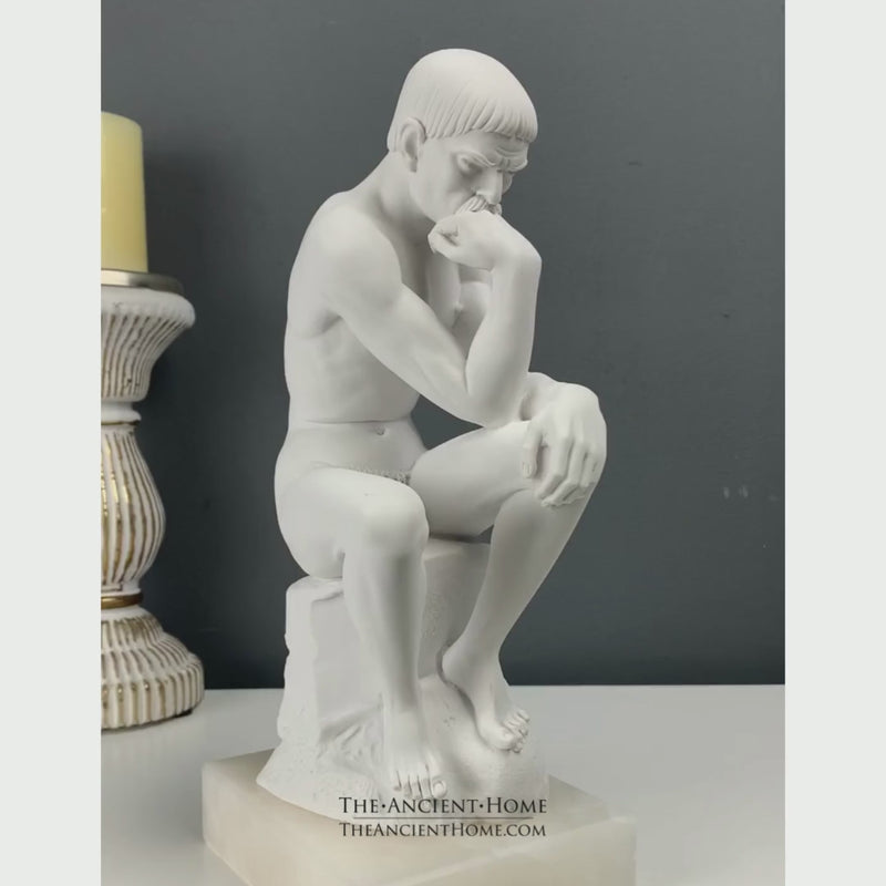 Statue Le Penseur (Rodin) - sculpture en marbre