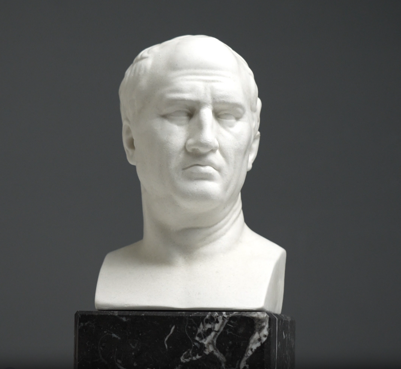 Buste de Cicéron Serre-Livres sur Socle en Marbre Noir