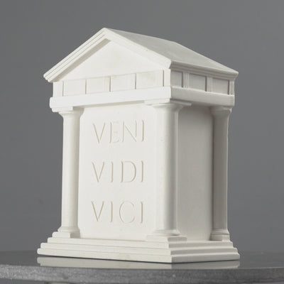 Serre-livres Veni Vidi Vici – Sculpture de temple romain