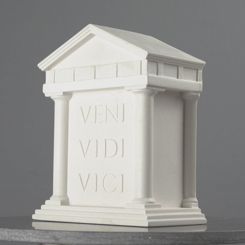 Serre-livres Veni Vidi Vici – Sculpture de temple romain
