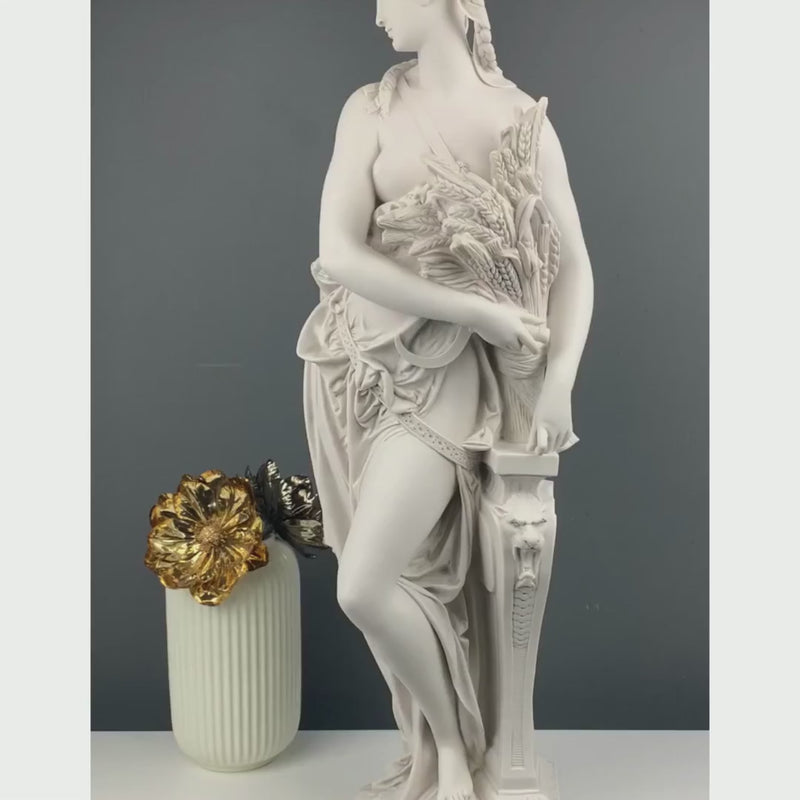 Statue de la déesse de la récolte - Déméter et Cérès - sculpture en marbre