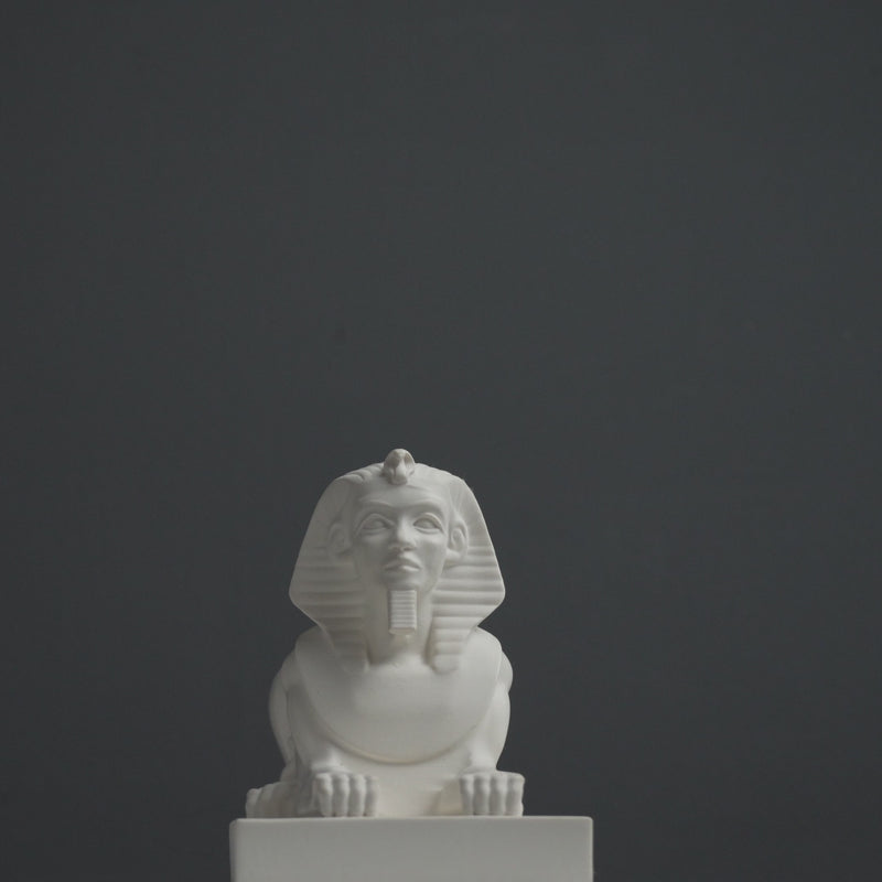 Sculpture du Sphinx Égyptien – Statue de Gizeh (Blanche)