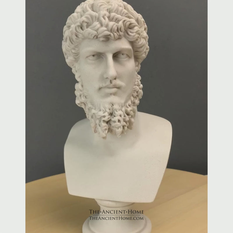 Buste de Lucius Verus - Empereur romain (petite taille) - sculpture en marbre