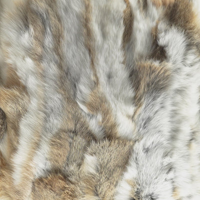 Coussin en Fourrure de Lapin Beige (Oryctolagus cuniculus)