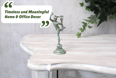 Statuette Mercure par Jean Bologne - bronze vert