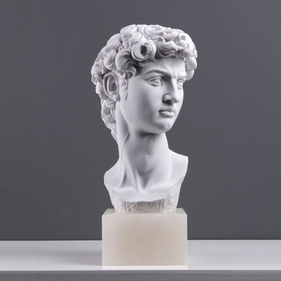 Tête de David (Michel-Ange) - sculpture en marbre