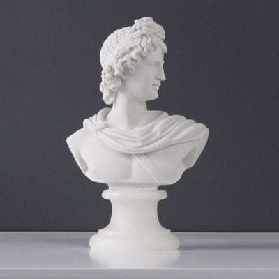 Buste Apollon - sculpture en marbre