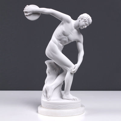 Statue Discobole (petite taille) - sculpture en marbre