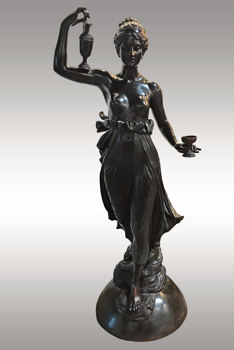 Statue Serviteur de style empire - sculpture en bronze