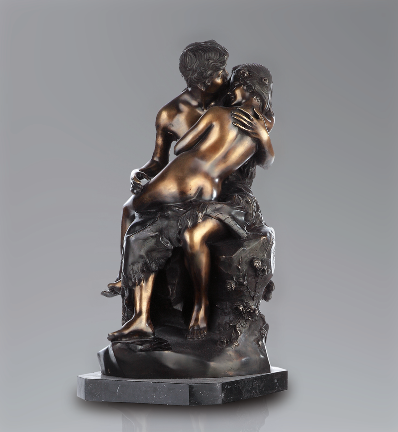 Statue Le Baiser - sculpture en bronze