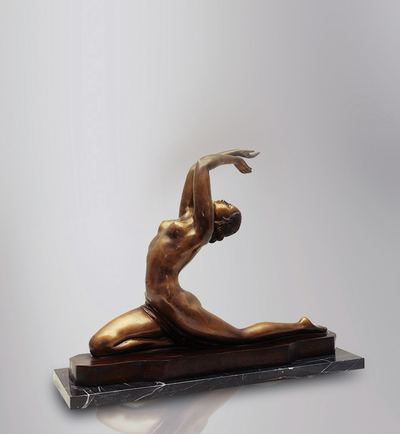 Statue Danseuse française art déco - sculpture en bronze