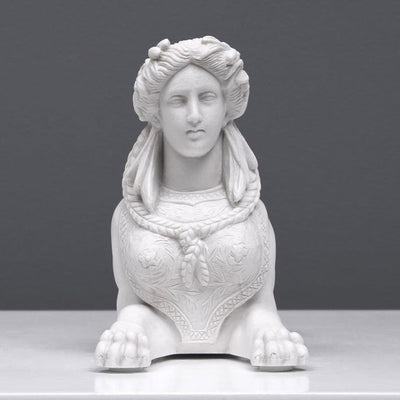 Statue de sphinx (petite taille) - sculpture en marbre
