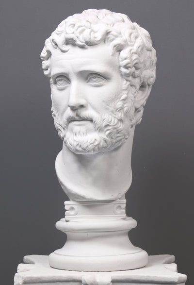 Buste d'Antonin le Pieux - grande sculpture en marbre blanc