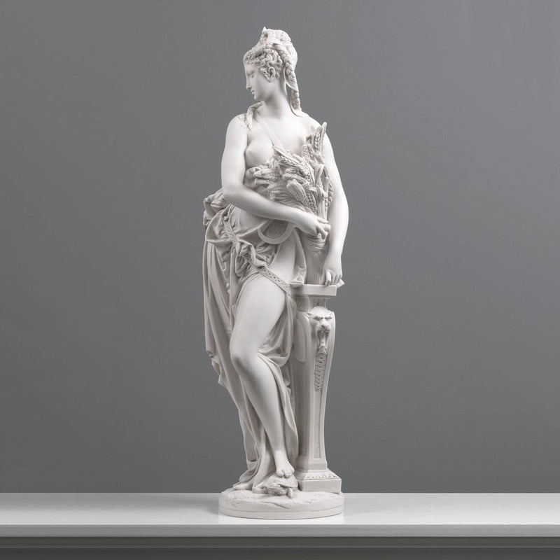 Statue de la déesse de la récolte - Déméter et Cérès - sculpture en marbre