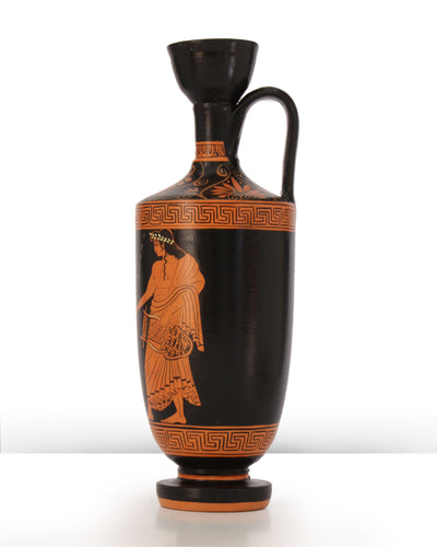 Lécythe grec avec Apollon et Artémis à figures rouges Pottery - The Ancient Home