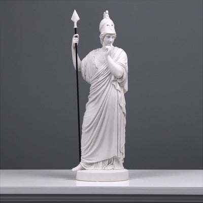 Statue d'Athéna avec lance - figurine d'Athéna Giustiniani - sculpture en marbre