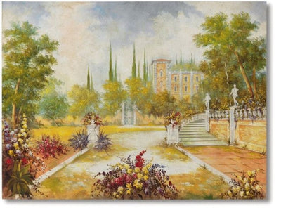 Fresque renaissance Jardin classique 