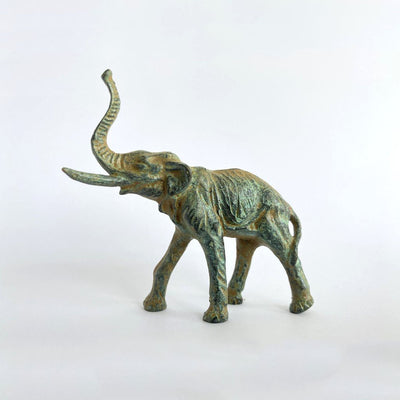 Statuette d'éléphant - bronze vert