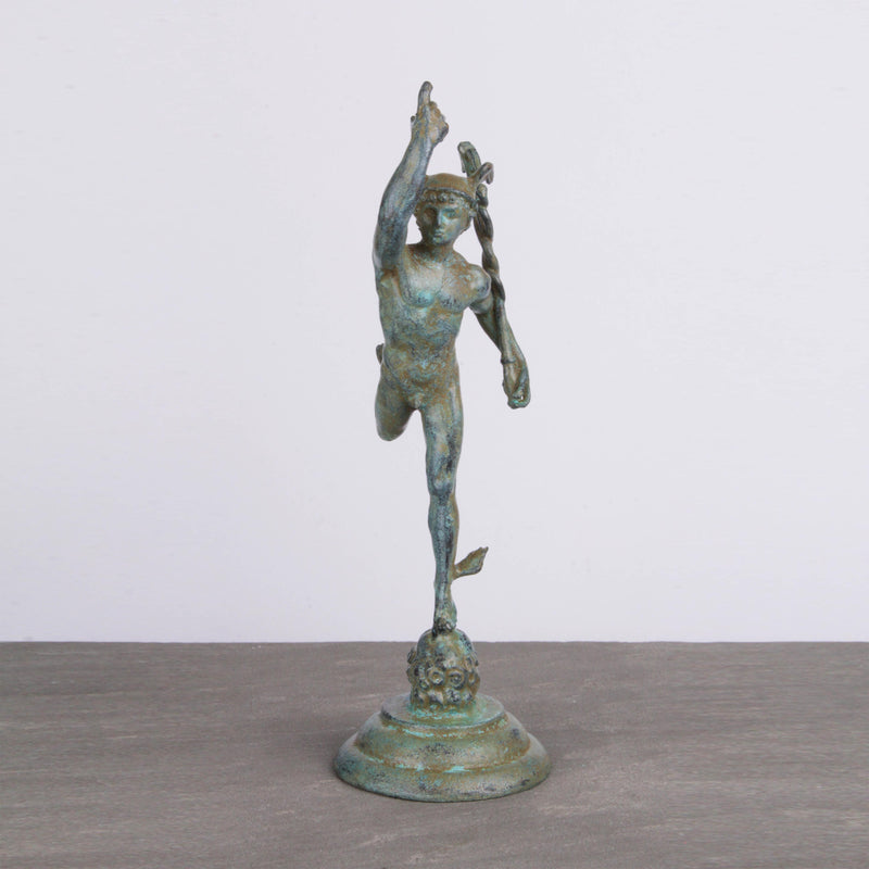 Statuette Mercure par Jean Bologne - bronze vert