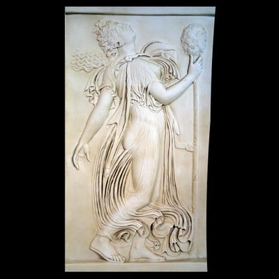 La danse des ménades - bas-relief (à gauche) - grande sculpture en marbre blanc