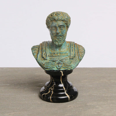 Buste de Marc Aurèle (petite taille) - bronze vert
