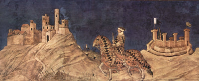 Fresque renaissance Guidoriccio da Fogliano au siège de Montemassi 