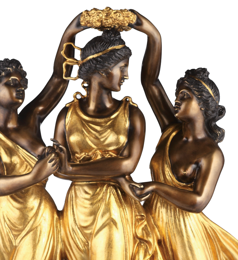Statue Les Trois Graces dansantes (Antonio Canova) - sculpture en bronze