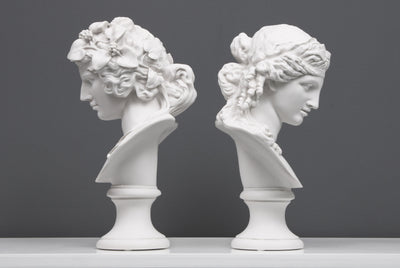 Buste d'Antinoüs et d'Ariane - sculpture en marbre