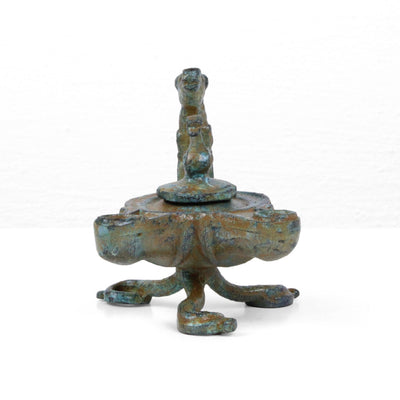 Lampe à huile romain - bronze vert