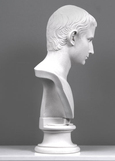 Buste d'Auguste (grande taille) - sculpture en marbre
