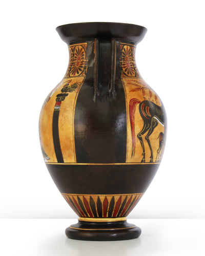 Amphore grecque avec Athéna et Hercule à figures noires Pottery - The Ancient Home