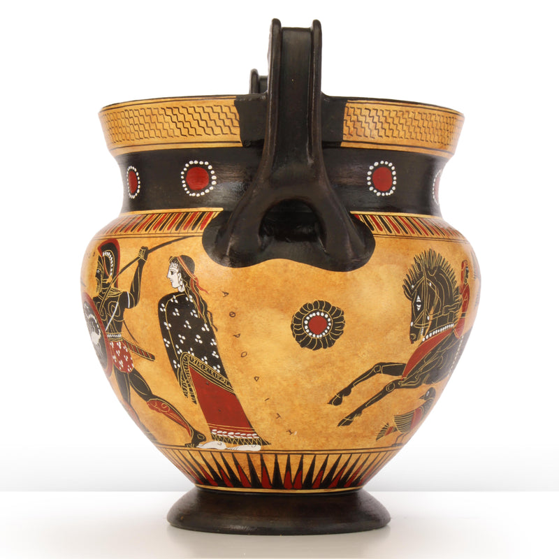 Cratère grec avec Achille et Hector à figures noires Pottery - The Ancient Home
