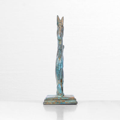 Statue Griffon - bronze vert
