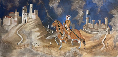 Fresque renaissance Guidoriccio da Fogliano au siège de Montemassi 