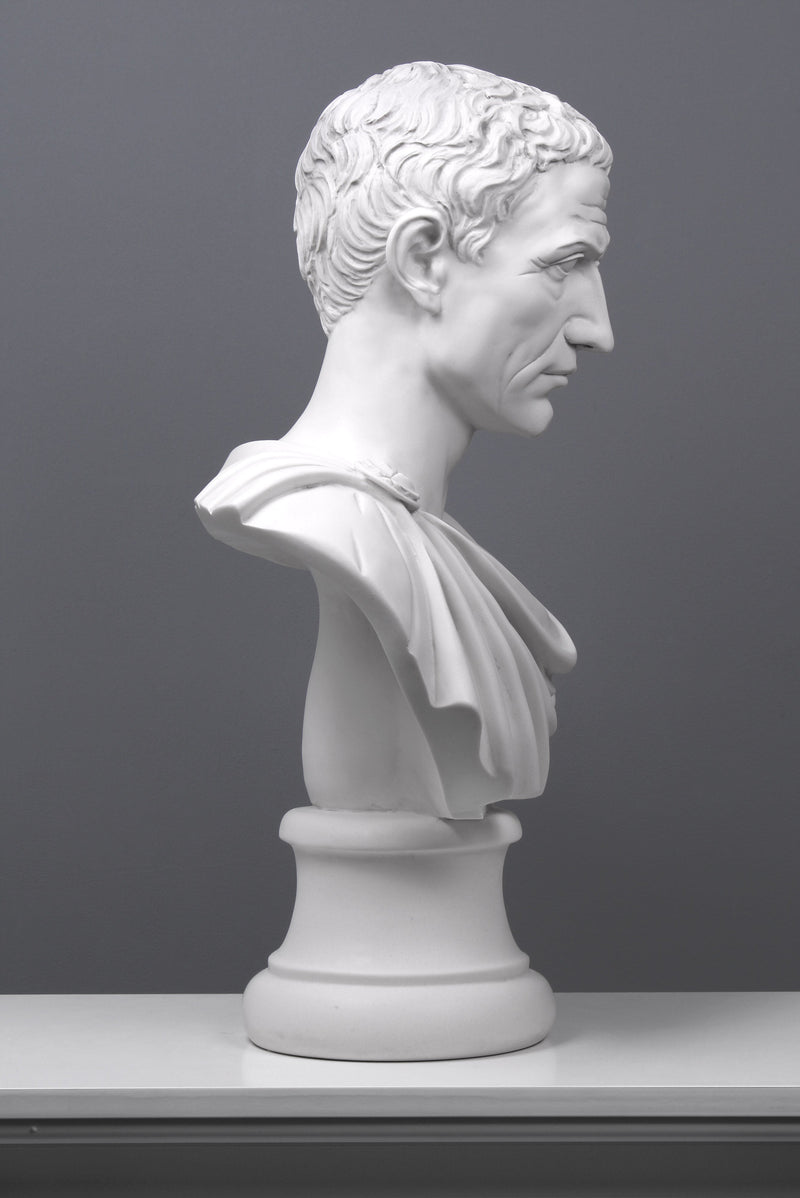 Buste de Jules César - Empereur romain - sculpture en marbre